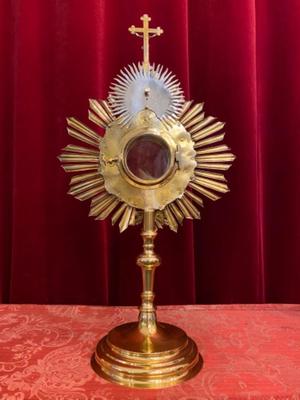 Monstrance en Brass / Bronze / Polished and Varnished, Belgium  19 th century