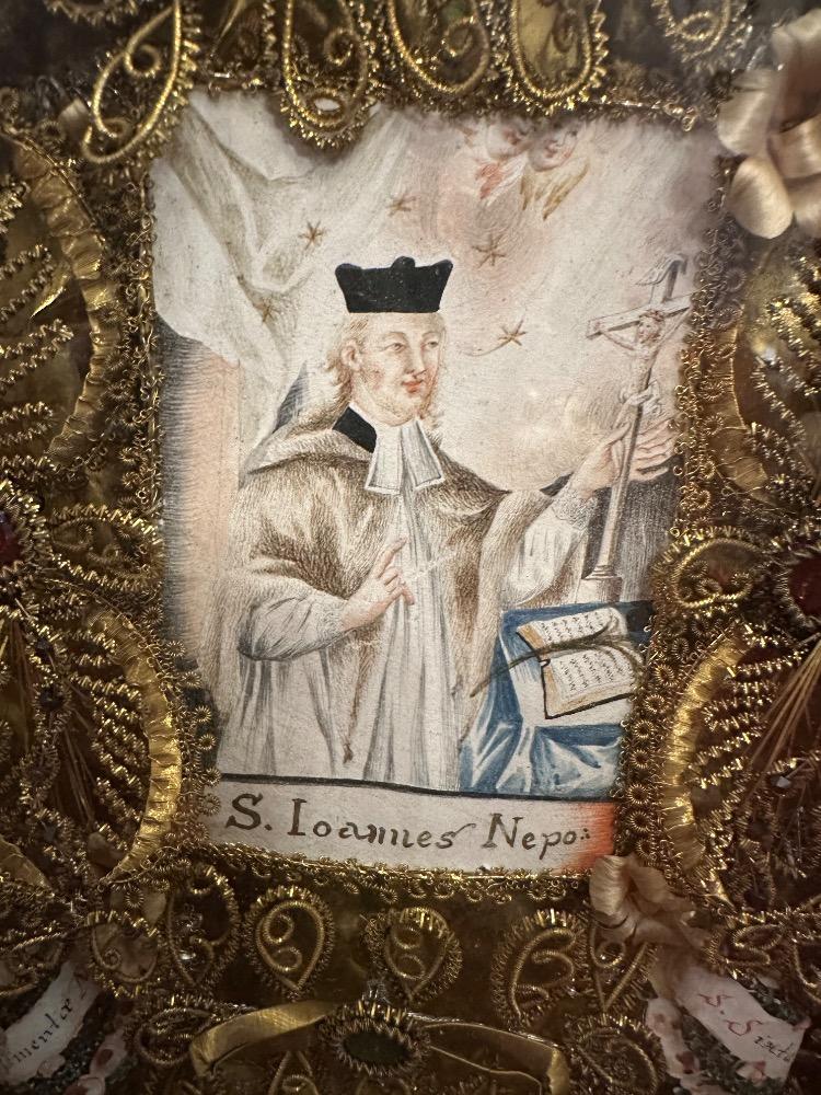 1  Multi Reliquary Devoted To St. Joannes Nepomucenos. Relics : St. Sixtus / Clemens. St. Falida / St. Honorata
