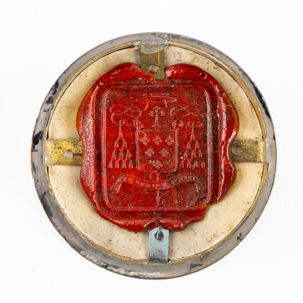 1  Multi Reliquary Ex Ossibus Relics : S. Agnes,  S. Cecilia, S. Scholastica,S. Petronilla. With Original Document