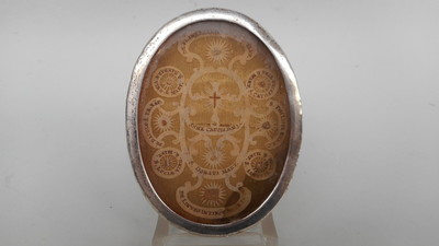 Multi - Reliquary Relics : Relic Of The True Cross & More  en Brass / Glass / Originally Sealed, Belgium 18th century ( Anno 1790 )