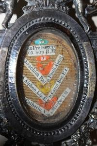 Multi Reliquary With Original Document Belgium 19th century