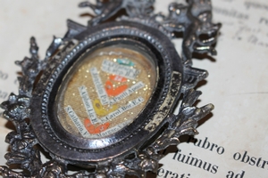 Multi Reliquary With Original Document Belgium 19th century