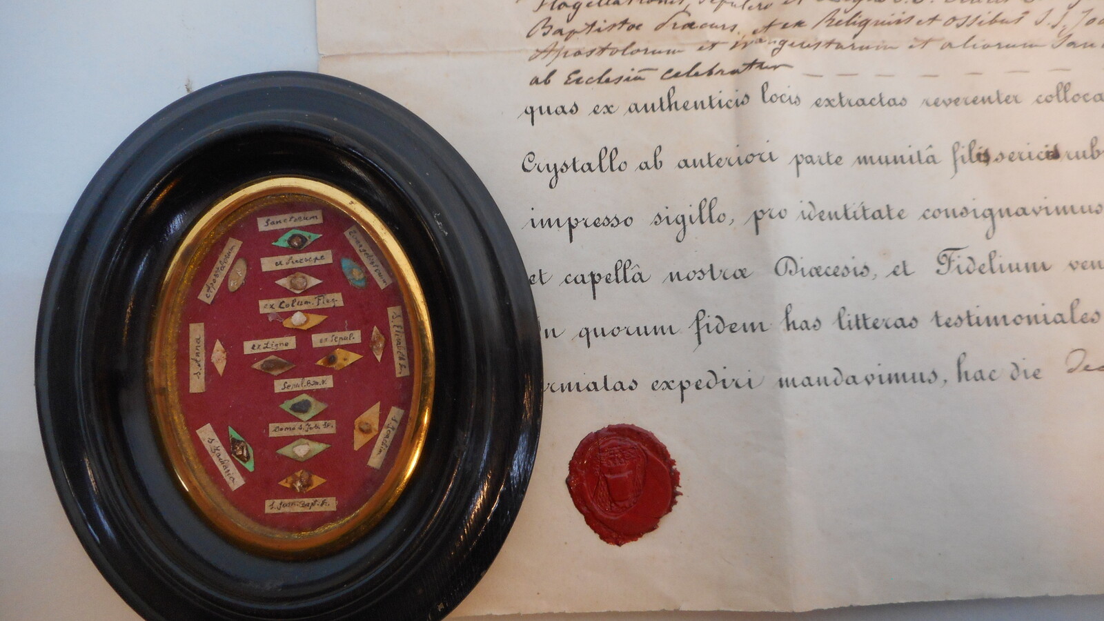 1  Multi Reliquary With Original Document