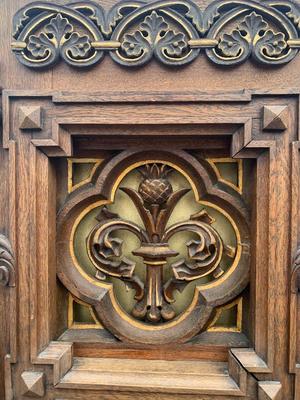 Altar style Neo Classicistic en Oak Wood, Belgium 19th century ( anno 1850 )