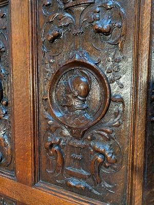 Neo-Classicistic  Castle-Throne en Oak wood, France 19th century