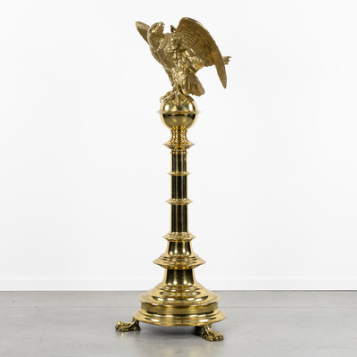 Eagle Lectern Inscription : 'To The Glory Of God. Presented By The Members Of St. Mary'S Men'S And Woman'S Bible Classes, Easter 1905.' style Neo Classicistic en Bronze, England 19 th century Donated : 1905