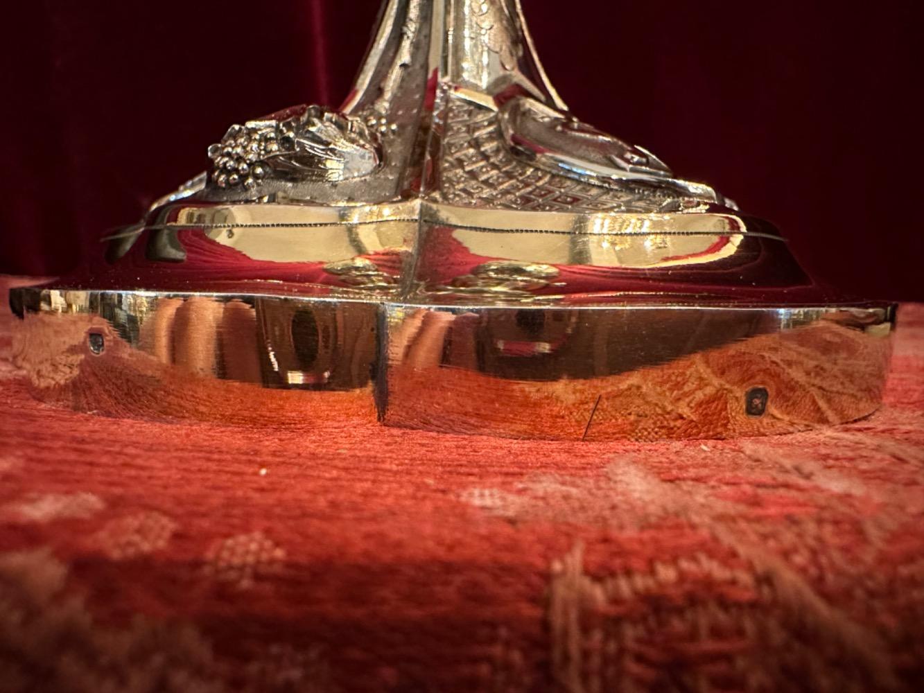 1 Neo Classicistic Full Silver Chalice With Original Case & Full Silver Paten