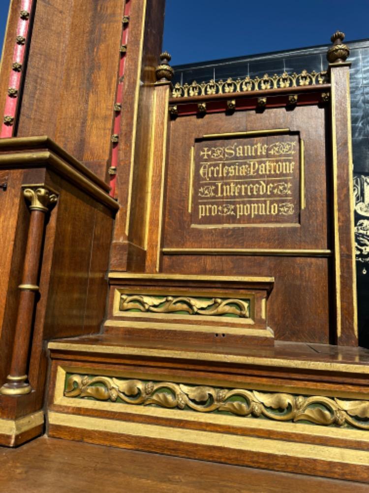 1 Neo Classicistic - Gothic - Style High Quality Pair Of Neoclassical Roman-Gothic-Style Side-Altars. Including The Original Altar-Stones.