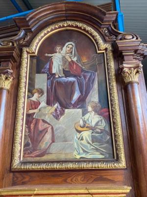 Altar style NEO-CLASSICISTIC-STYLE en Oak wood, Belgium 19 th century ( Anno 1875 )