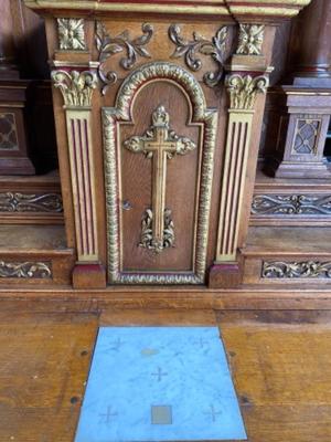 Altar style NEO-CLASSICISTIC-STYLE en Oak wood, Belgium 19 th century ( Anno 1875 )