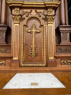 Altar style NEO-CLASSICISTIC-STYLE en Oak wood, Belgium 19 th century ( Anno 1875 )