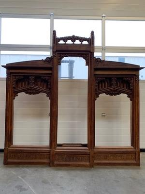 Upper Part For Altar style NEO-CLASSICISTIC en Oak wood, Belgium 19th century