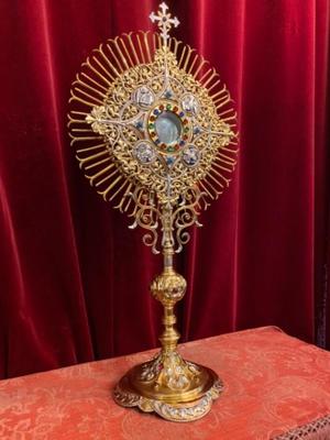 1 neo classicistical Monstrance  Including Full Silver Lunula