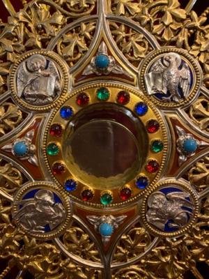 1 neo classicistical Monstrance  Including Full Silver Lunula