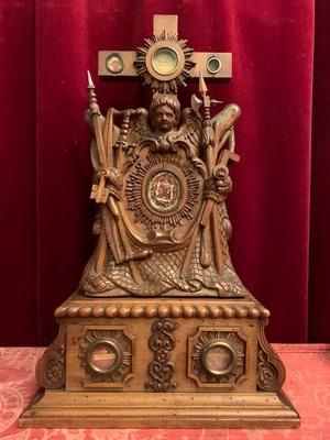 Reliquary / No Document style NEO-CLASSICISTICAL  en hand-carved wood , Belgium 19TH CENTURY (1840), CISTERCIENCI MONASTERY – BELGIUM