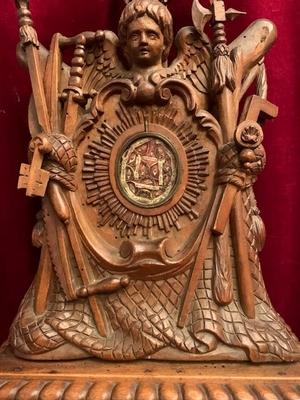 Reliquary / No Document style NEO-CLASSICISTICAL  en hand-carved wood , Belgium 19TH CENTURY (1840), CISTERCIENCI MONASTERY – BELGIUM