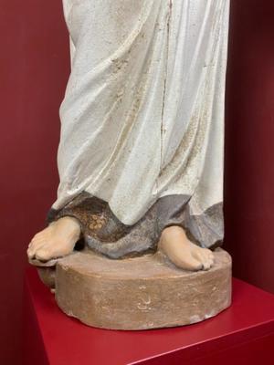 Resurrection-Christ style NEO-CLASSICISTICAL en FULLY HAND-CARVED WOOD POLYCHROME, France 19th century