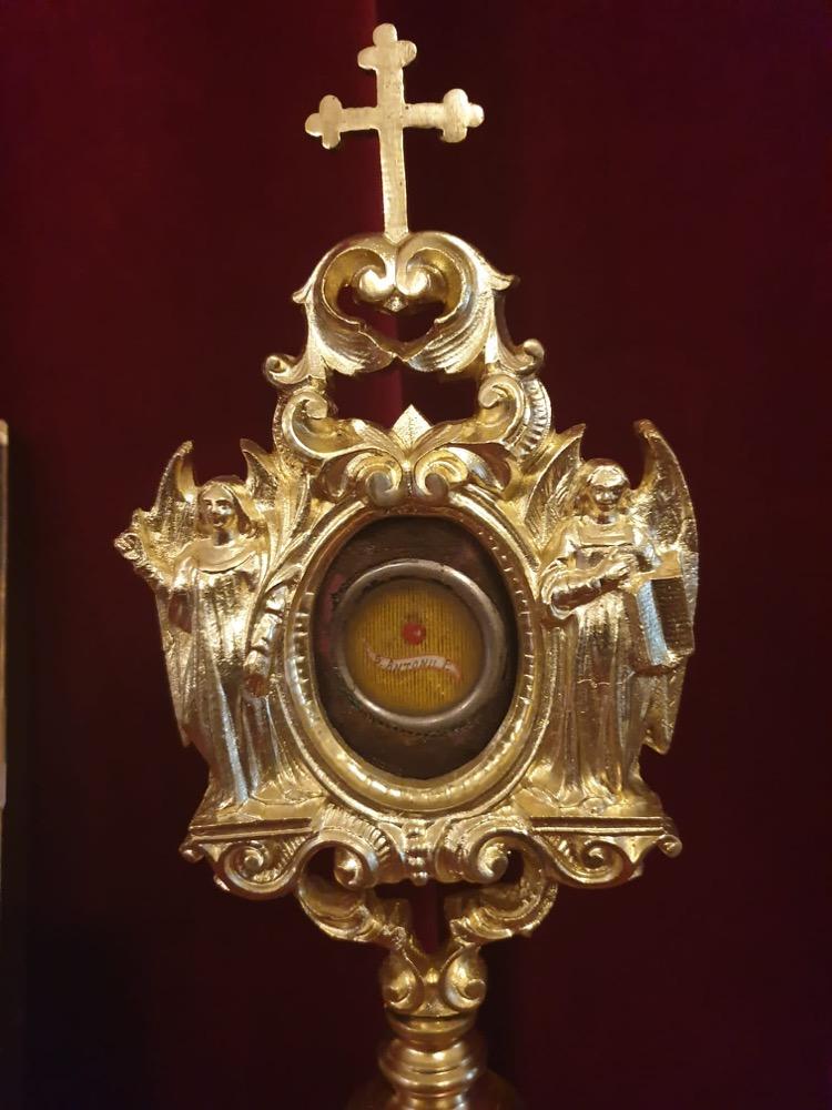 1 NEO-CLASSISISTIC Religuary - Relic Ex Ossibus St. Anthony With Original Document