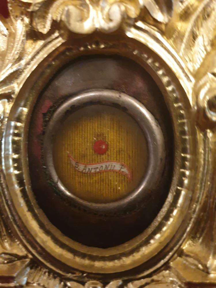 1 NEO-CLASSISISTIC Religuary - Relic Ex Ossibus St. Anthony With Original Document