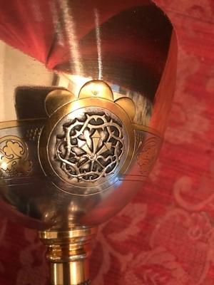 Chalice With Original Paten  All Silver style neo classisistical en full silver / Polished / Varnished, Belgium 19th century / 1900