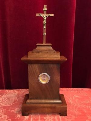 Ostensorium / Relic Of The True Cross No Document en Wood / Brass Corpus , Belgium 19th century ( anno 1875 )