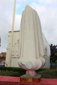 Our Lady Of Fatima Statue  en wood polychrome / Glass Eyes, Portugal 20 th century