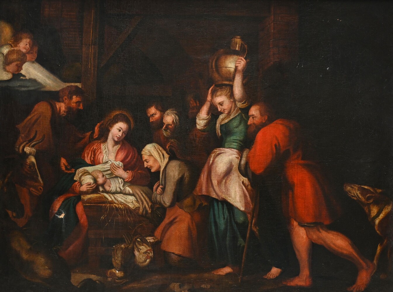 1  Painting  'The Adoration Of The Shepherds', Follower Of Pieter Paul Rubens (1577–1640)