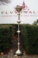 Paschal Candle Holder en Brass / Bronze, Belgium