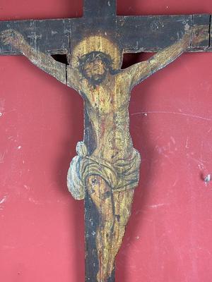 Passion - Cross en Wood Hand - Painted, Hungary 17 th century