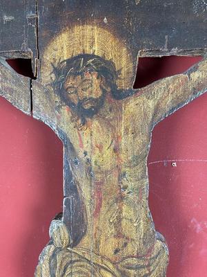Passion - Cross en Wood Hand - Painted, Hungary 17 th century