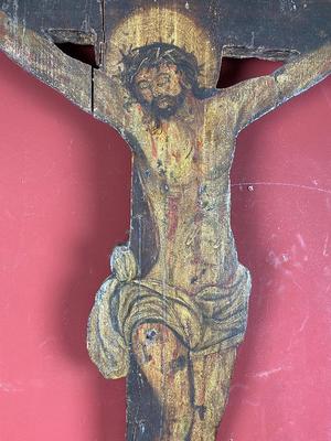 Passion - Cross en Wood Hand - Painted, Hungary 17 th century