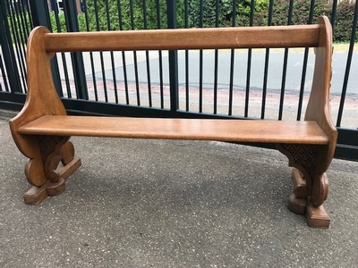 Pew en wood oak, Dutch 19th century