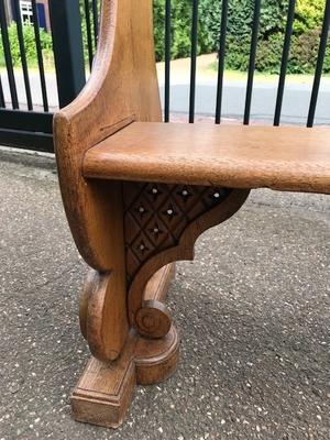 Pew en wood oak, Dutch 19th century