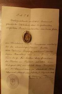 Rare Relic Of Pater Valentin Paquay With Hand Written Document Germany - Holland 20th century ( 1924 )