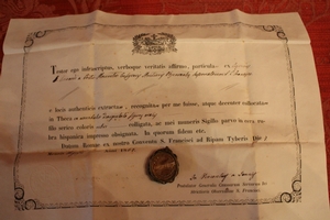 Relic Ex Praesepio S. Leonardi A Porti Mauritio Genua  Italy 18 th century