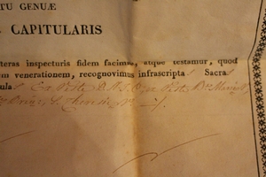 Relic Ex Veste Dnjc Bmv. Ex Saculo St. Joseph. Ex Oss. Joann. Bapt. Genua Italy 1831