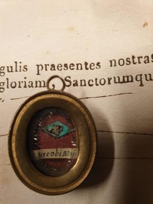 Relic Of St. Jacobus Major Apostle, Ex Ossibus. With The Original Document From 1835.