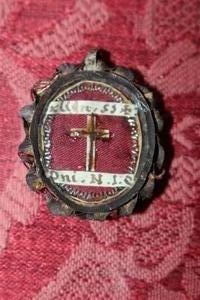 Relic True Cross With Document Italy (1811) 19th century