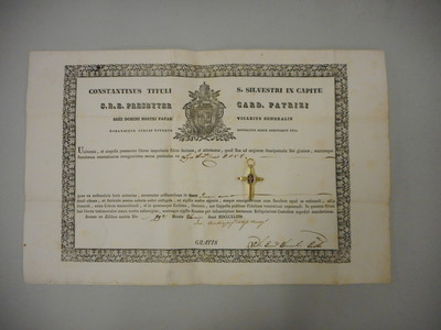 Relicuary Of The True Cross With Original Document Belgium  19 th century