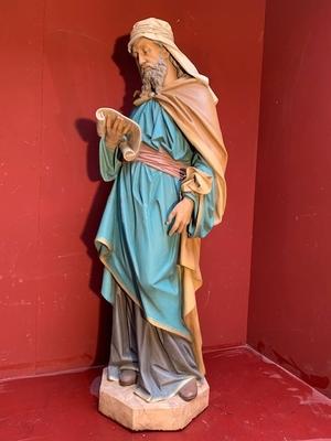 Religious Statue en Terra-Cotta polychrome, France 19th century