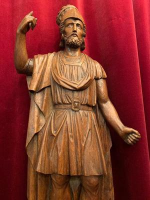 Religious Statue en hand-carved wood Oak, France 19th century ( anno 1875 )