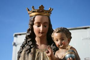 Religious Statue en PLASTER POLYCHROME, France 19 th century