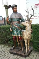 Religious Statue en wood polychrome, Belgium 19th century