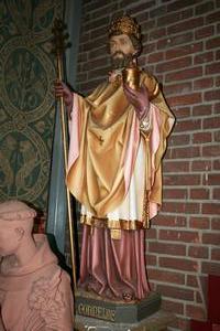 Religious Statue en PLASTER POLYCHROME, Belgium 19th century