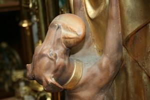 Religious Statue en Terra-Cotta, France 19th century