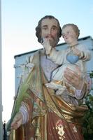 Religious Statue St. Joseph en PLASTER POLYCHROME, France 19th century
