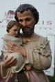 Religious Statue St. Joseph en PLASTER POLYCHROME, France 19th century