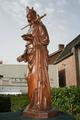 Religious Statue St. Lucia en wood oak, Belgium 19th century