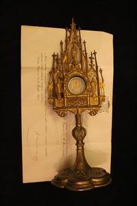 Reliquary en Brass / Bronze, Belgium 19th century