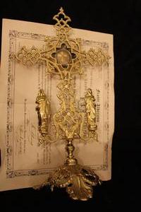 Reliquary en Brass / Bronze, Belgium 19th century